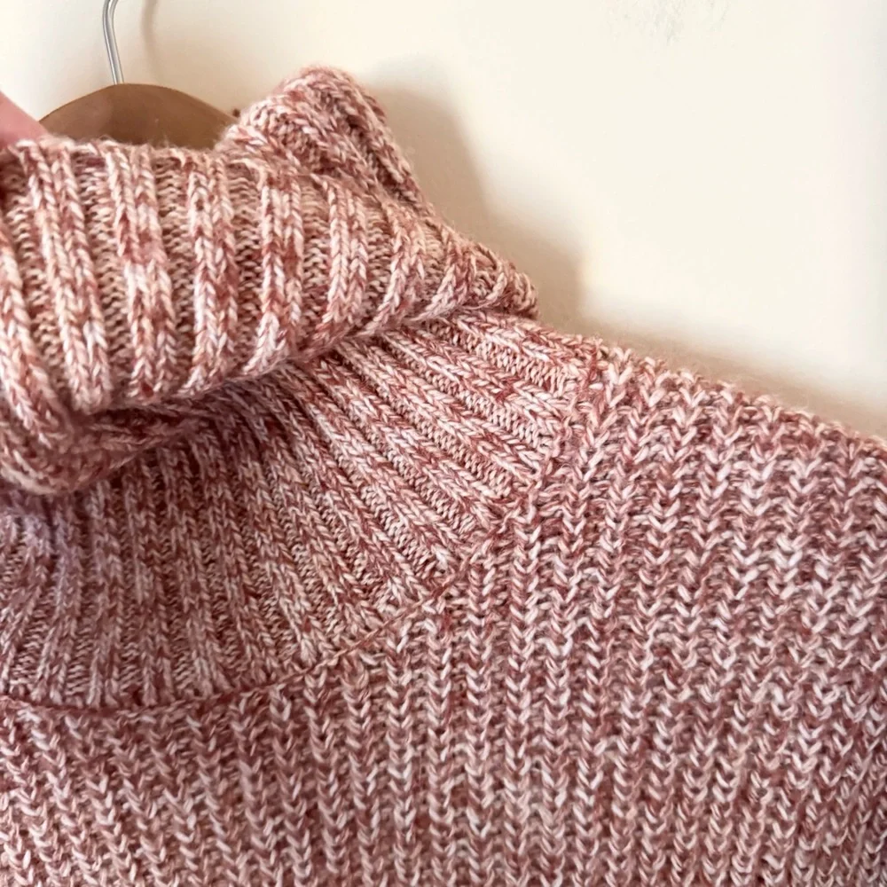 Future Collective Marled Turtleneck Sweater Pale Rust Size M - Picture 8 of 9